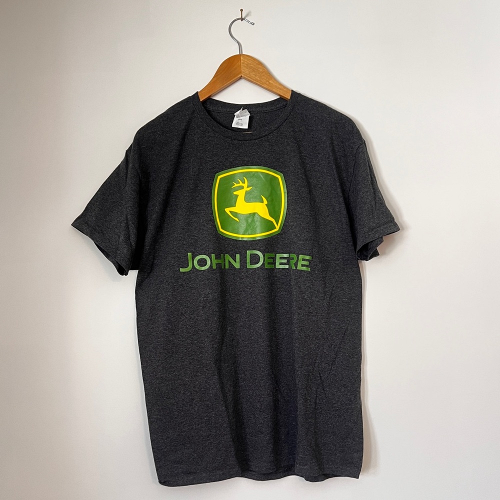 John Deere Gray T-Shirt, sz. L